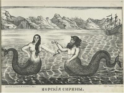 Picture Of Mermaid And Merman 1866