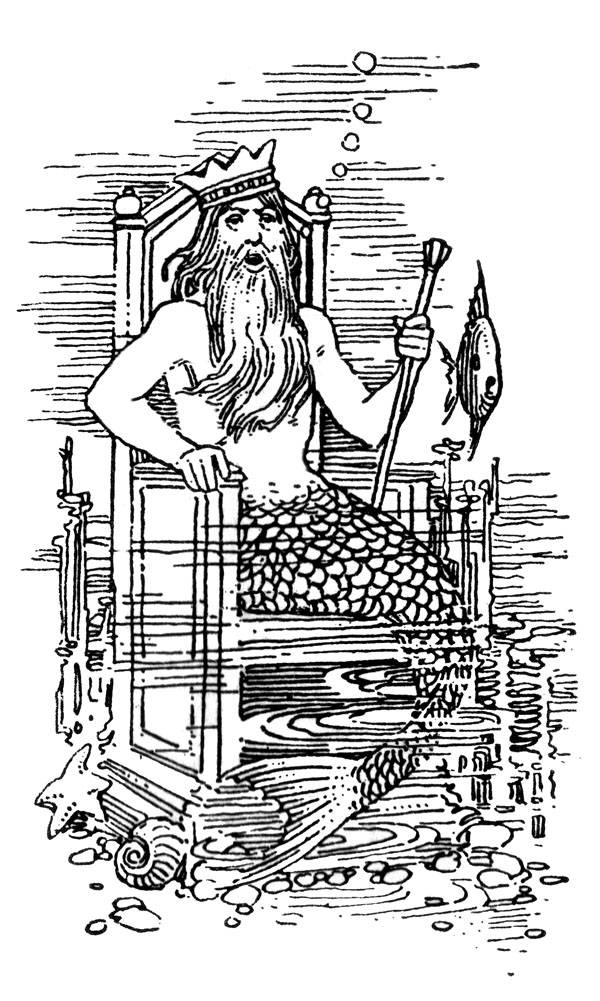 Picture Of Merman At Sea